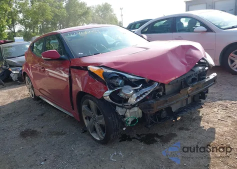 2013 Hyundai Veloster Turbo W/Black z USA, uszkodzony, nr VIN KMHTC6AEXDU138141